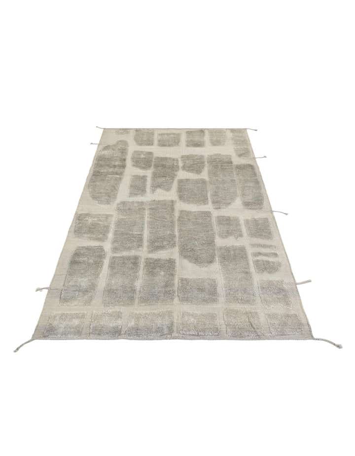 6' 4 x 10' Hand Knotted Moroccan Wool Rug