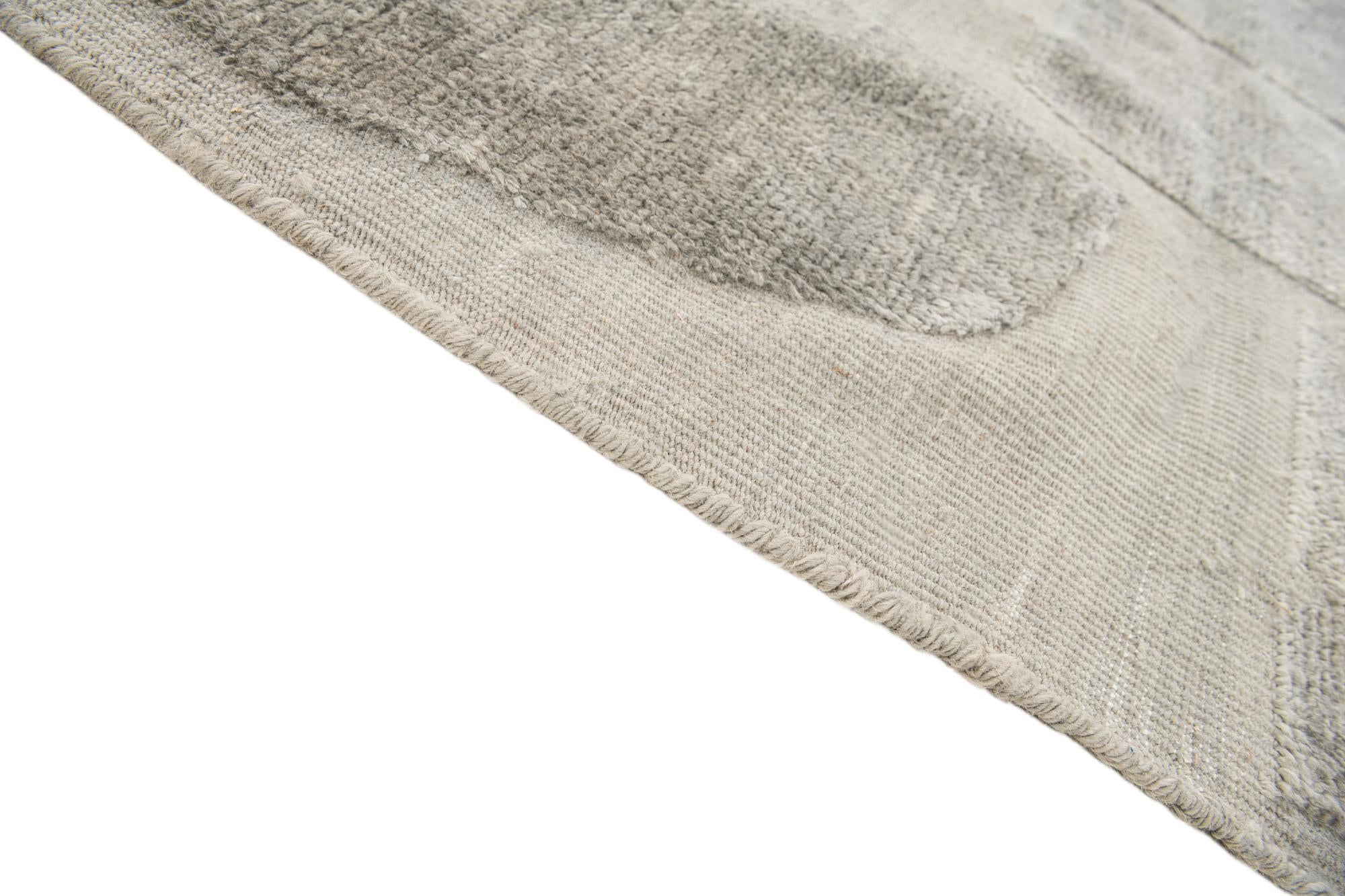 6' 4 x 10' Hand Knotted Moroccan Wool Rug