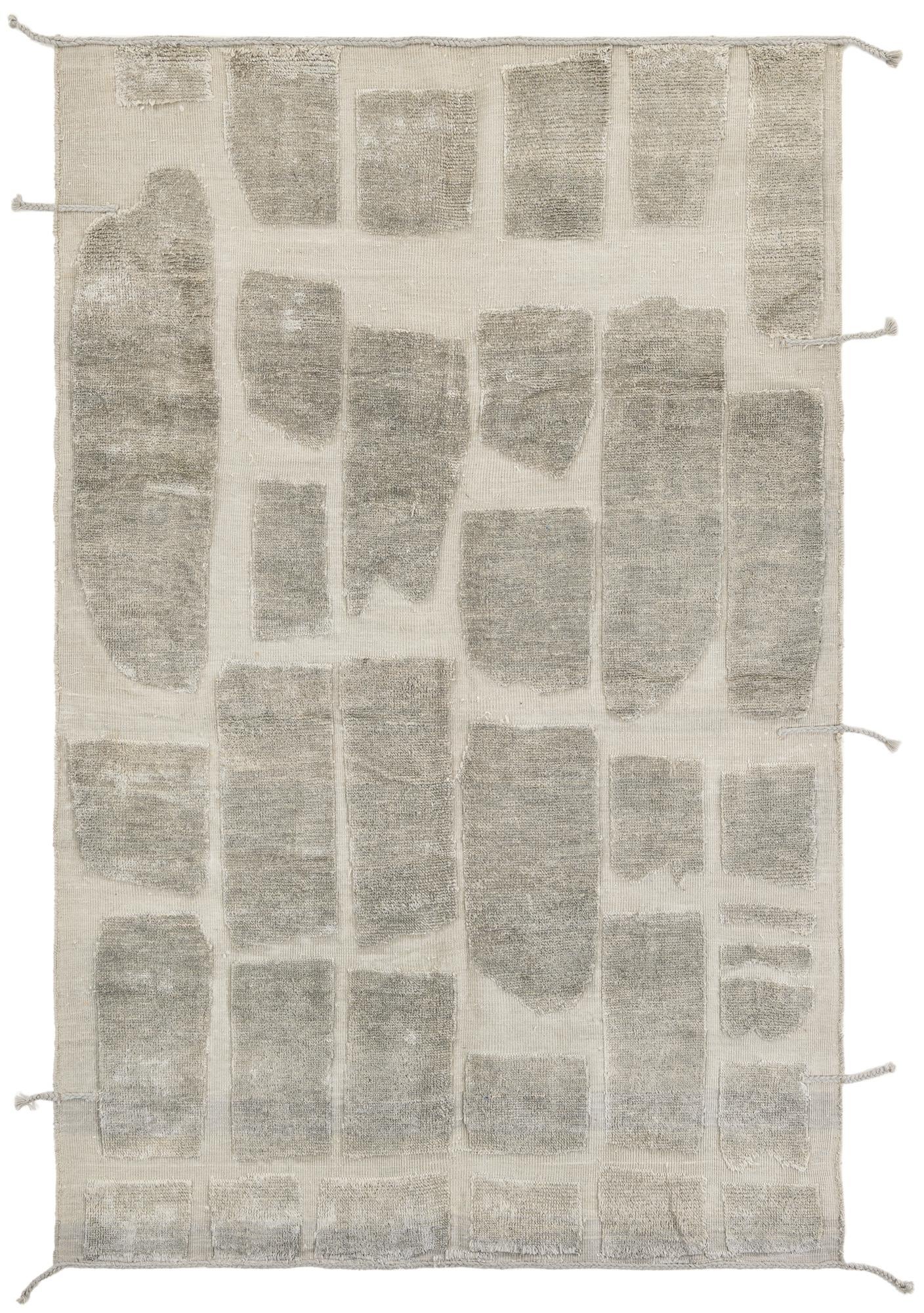 6' 4 x 10' Hand Knotted Moroccan Wool Rug