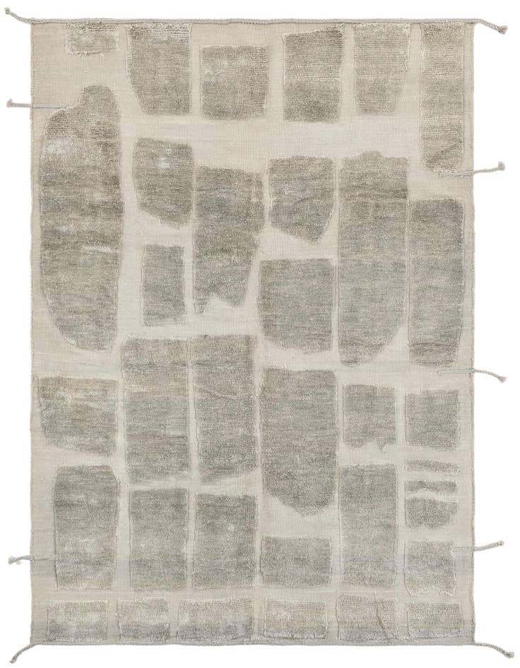 Detail image of 6' 4 x 10' Hand Knotted Moroccan Wool Rug
