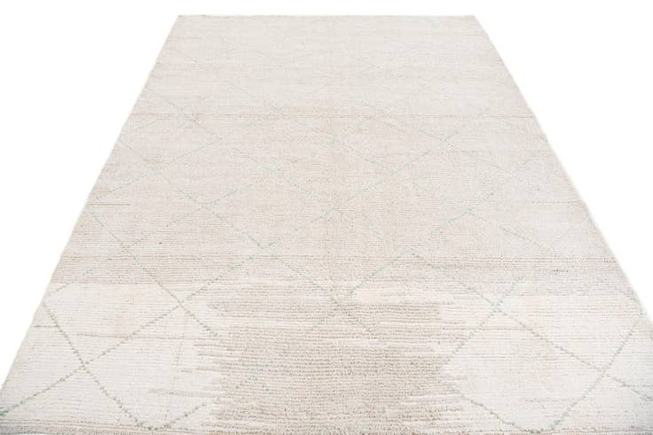 Detail image of 6' 6 x 8' 7 Hand Knotted Moroccan Wool Rug