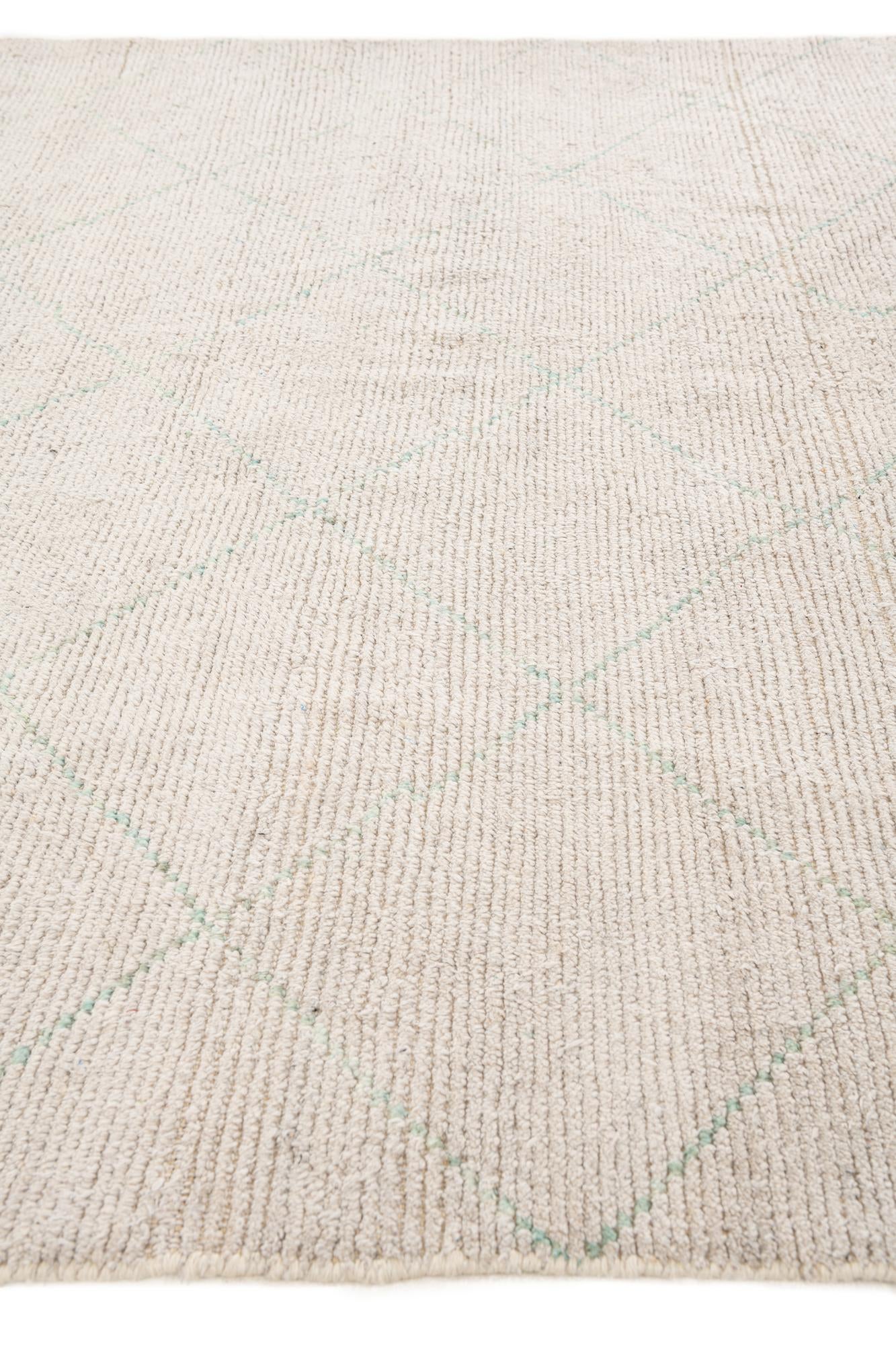 6' 6 x 8' 7 Hand Knotted Moroccan Wool Rug