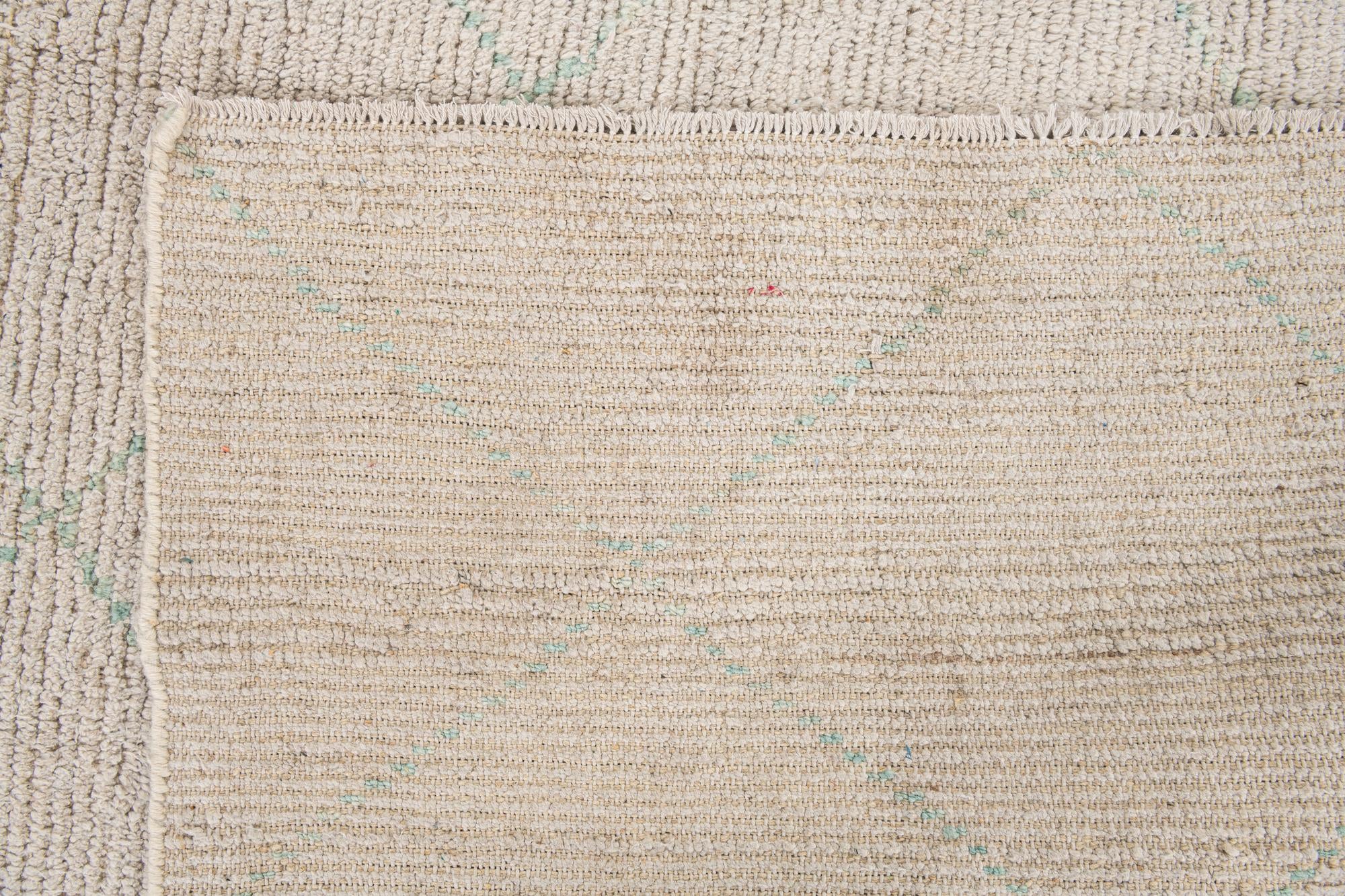 6' 6 x 8' 7 Hand Knotted Moroccan Wool Rug