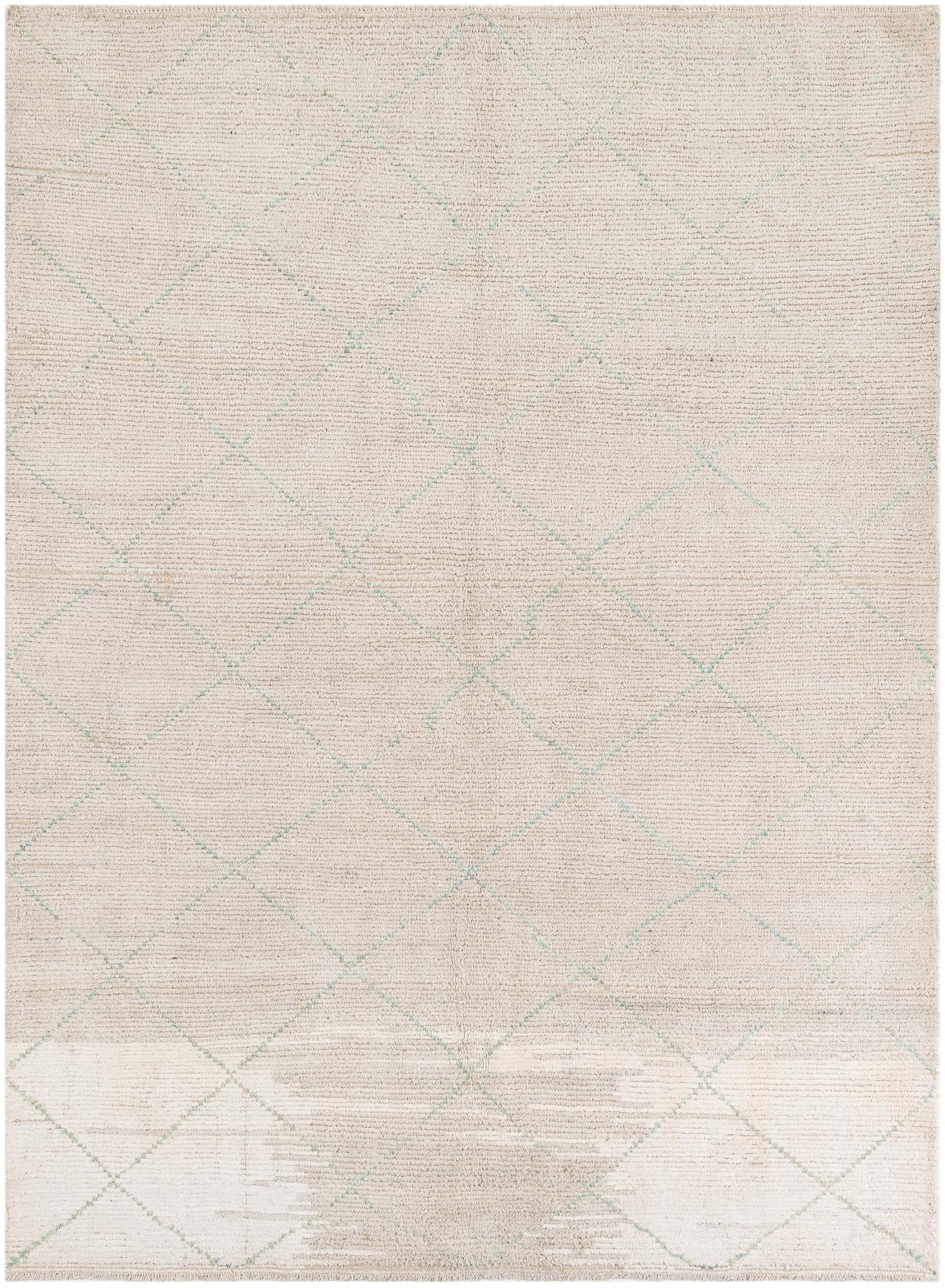 6' 6 x 8' 7 Hand Knotted Moroccan Wool Rug