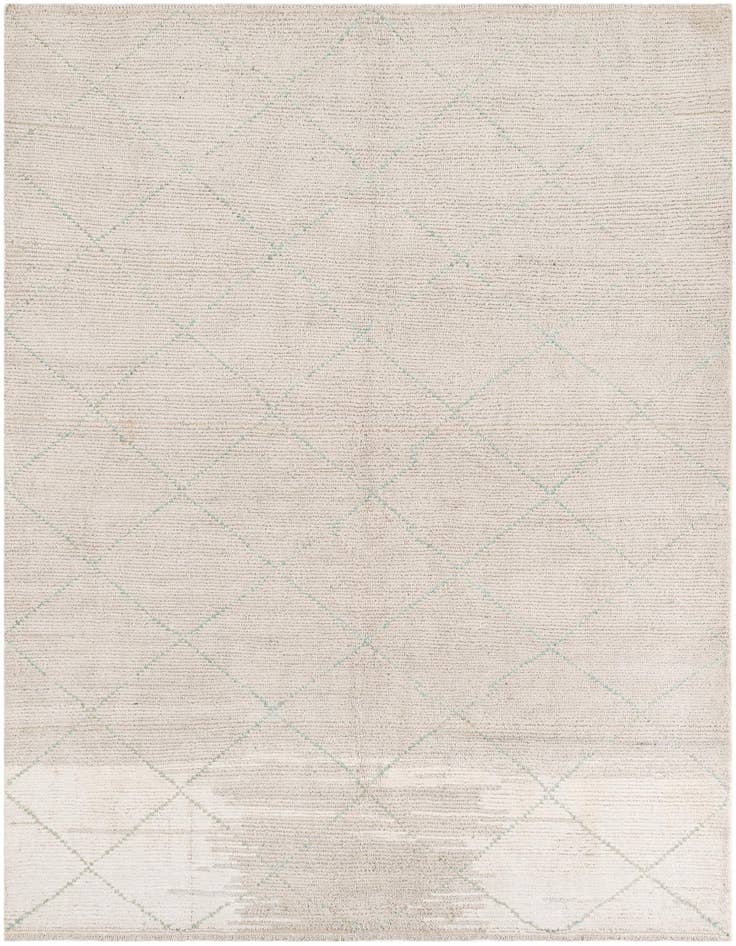 Detail image of 6' 6 x 8' 7 Hand Knotted Moroccan Wool Rug