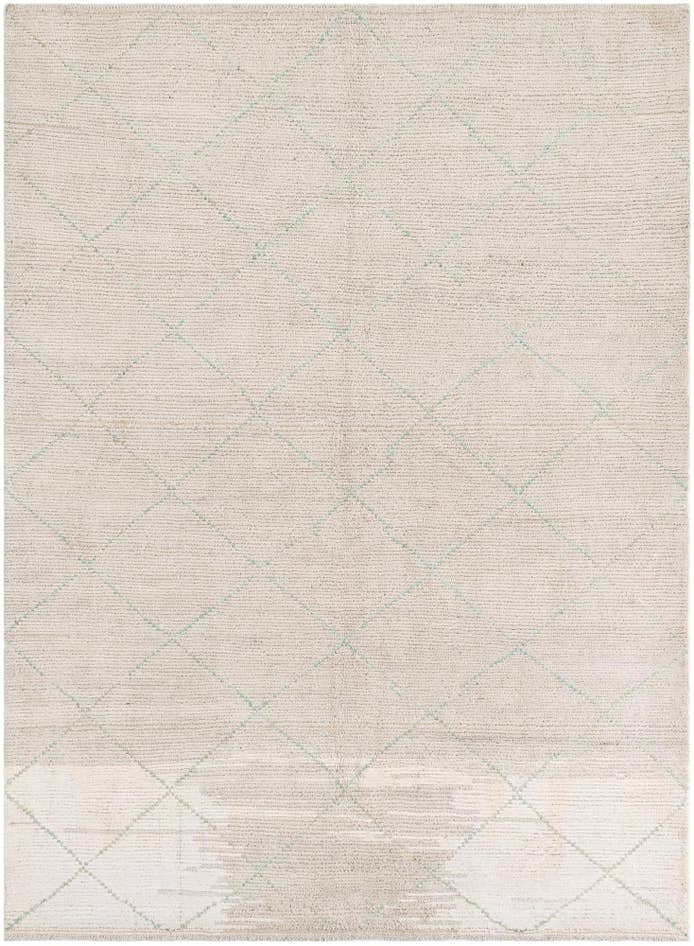Detail image of 6' 6 x 8' 7 Hand Knotted Moroccan Wool Rug