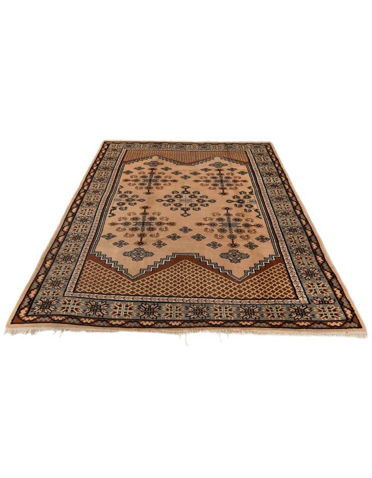 Detail image of 6' 6 x 9' 7  Hand Knotted Moroccan Wool Rug