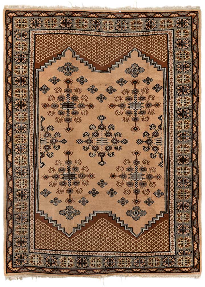6' 6 x 9' 7 Hand Knotted Moroccan Wool Rug