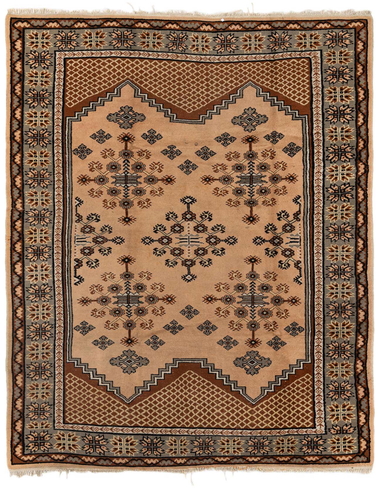 6' 6 x 9' 7 Hand Knotted Moroccan Wool Rug