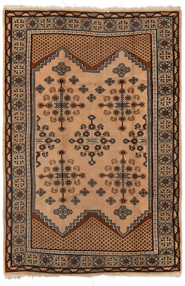 Detail image of 6' 6 x 9' 7 Hand Knotted Moroccan Wool Rug