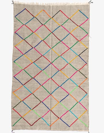 5' x 8' Hand Knotted Moroccan Wool Rug