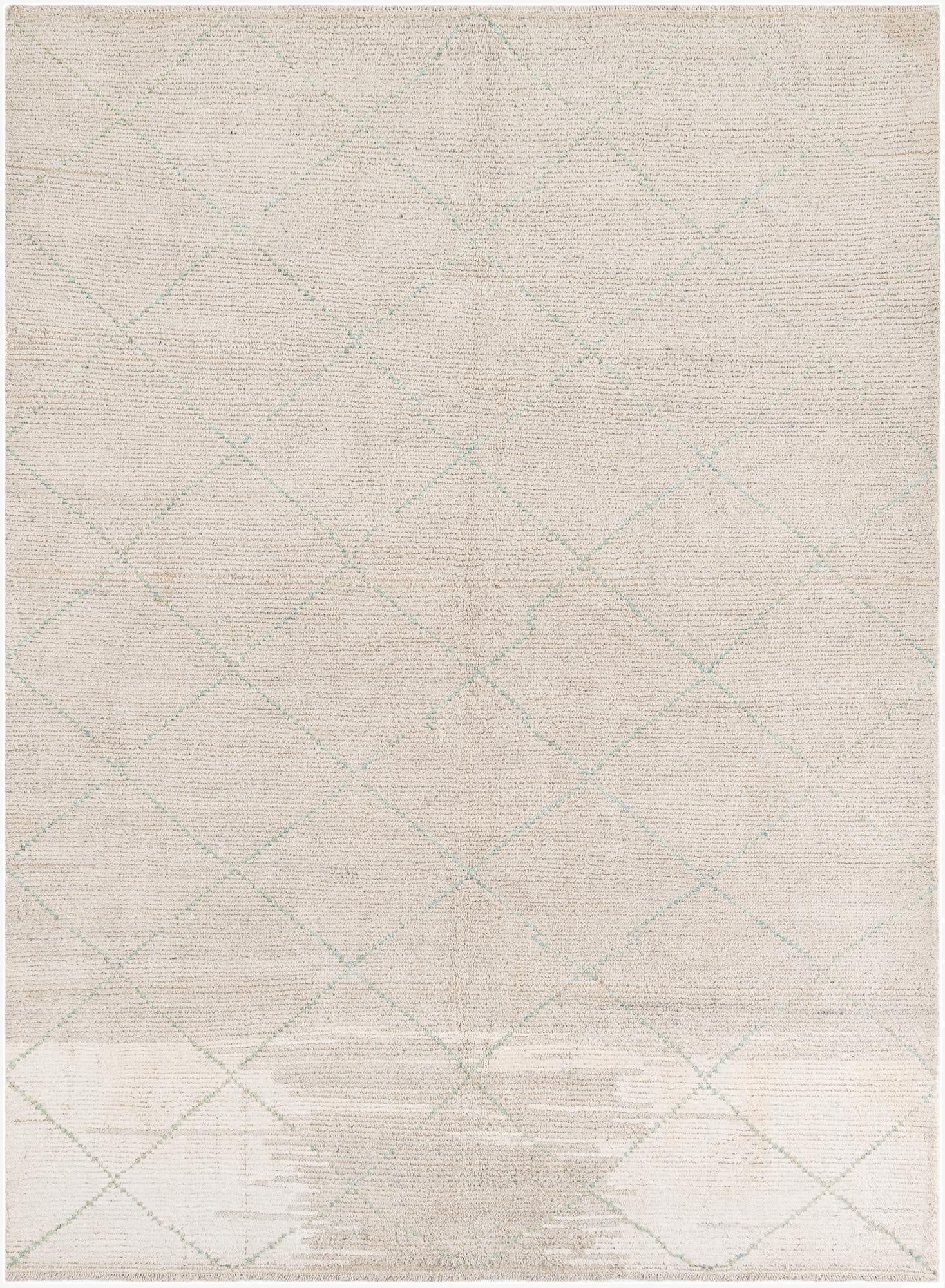 6' 6 x 8' 7  Hand Knotted Moroccan Wool Rug