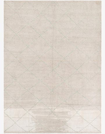 6' 6 x 8' 7 Hand Knotted Moroccan Wool Rug