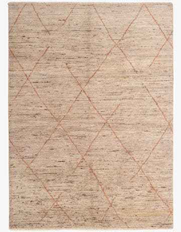 5' 4 x 7' 6 Hand Knotted Moroccan Wool Rug