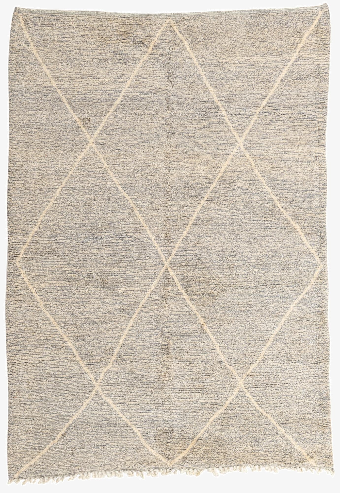 6' 9 x 9' 5  Hand Knotted Moroccan Wool Rug