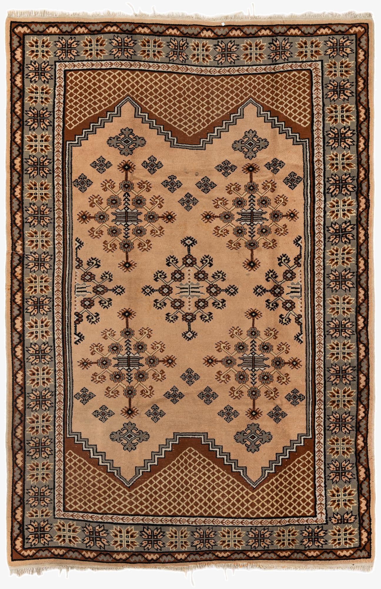 6' 6 x 9' 7  Hand Knotted Moroccan Wool Rug