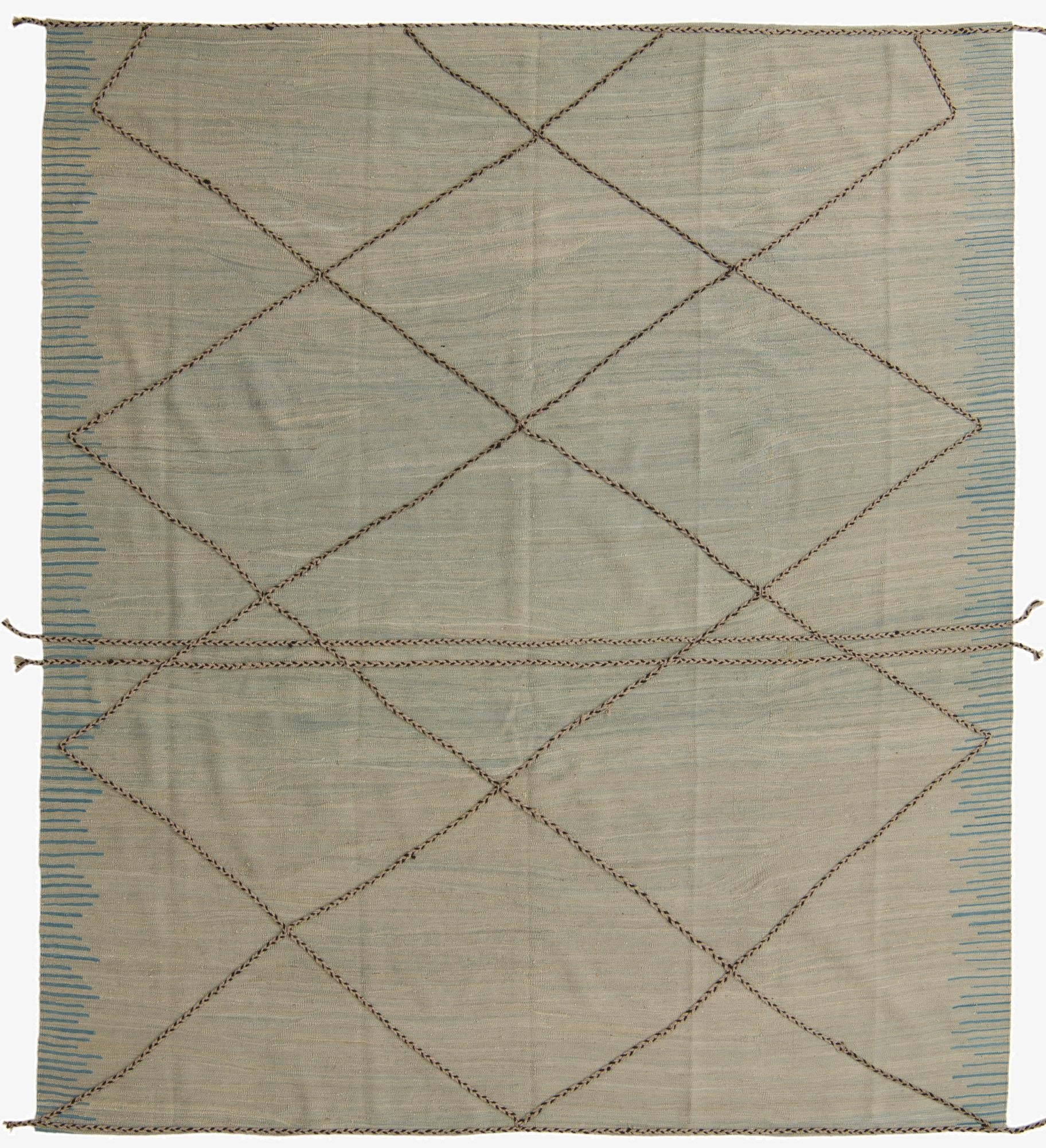 8' 6 x 9' 5  Hand Knotted Moroccan Wool Rug