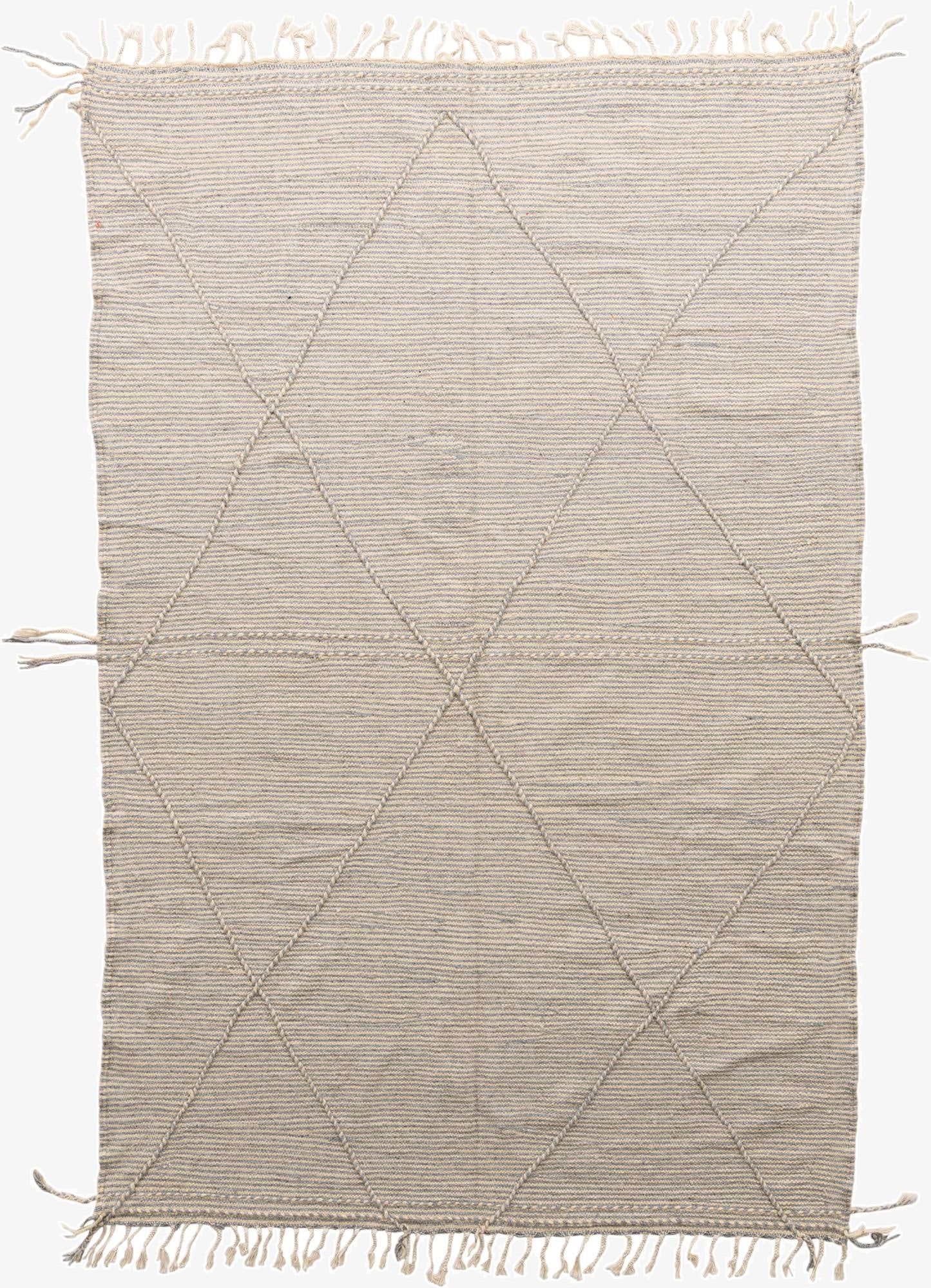 6' 8 x 10' 2  Hand Knotted Moroccan Wool Rug