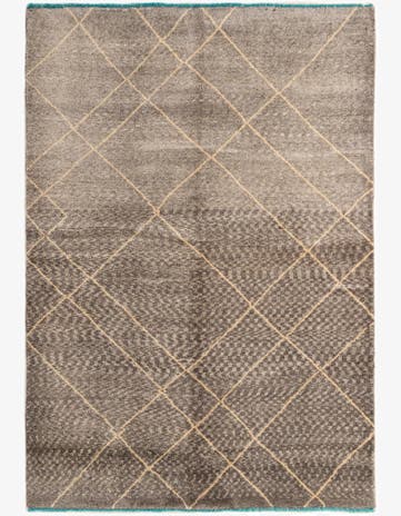 5' 8 x 8' 2 Hand Knotted Moroccan Wool Rug