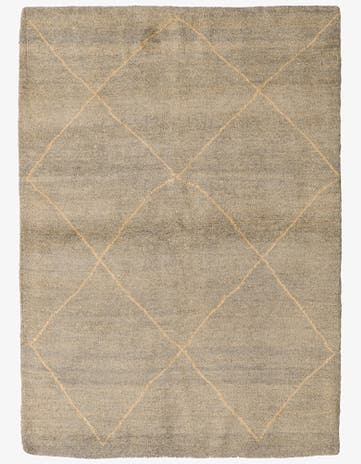 4' 8 x 6' 5 Hand Knotted Moroccan Wool Rug