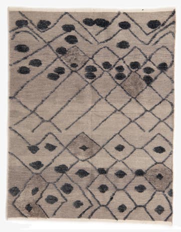 5' x 6' 6 Hand Knotted Moroccan Wool Rug