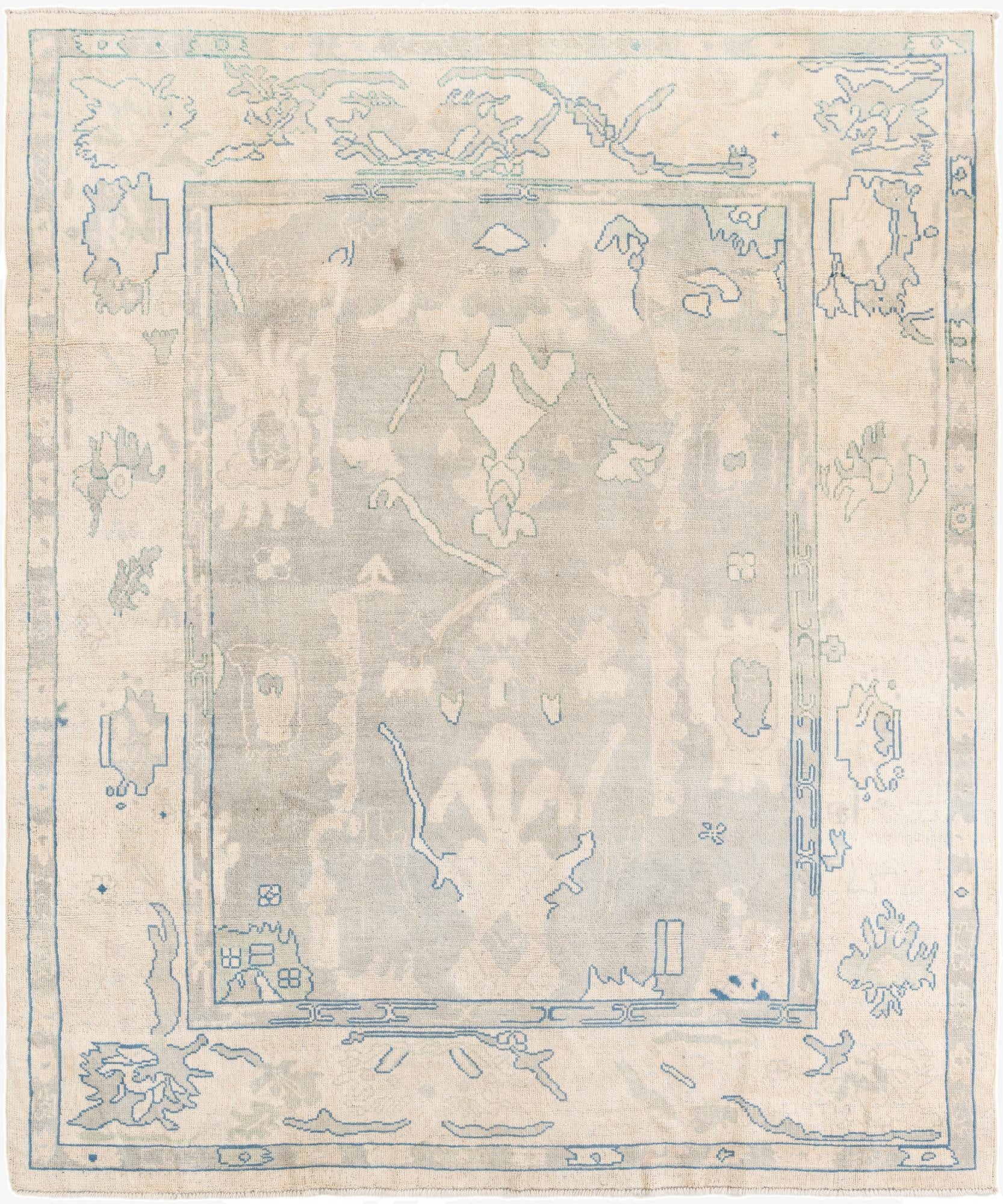8' 6 x 10' 2  Hand Knotted Moroccan Wool Rug