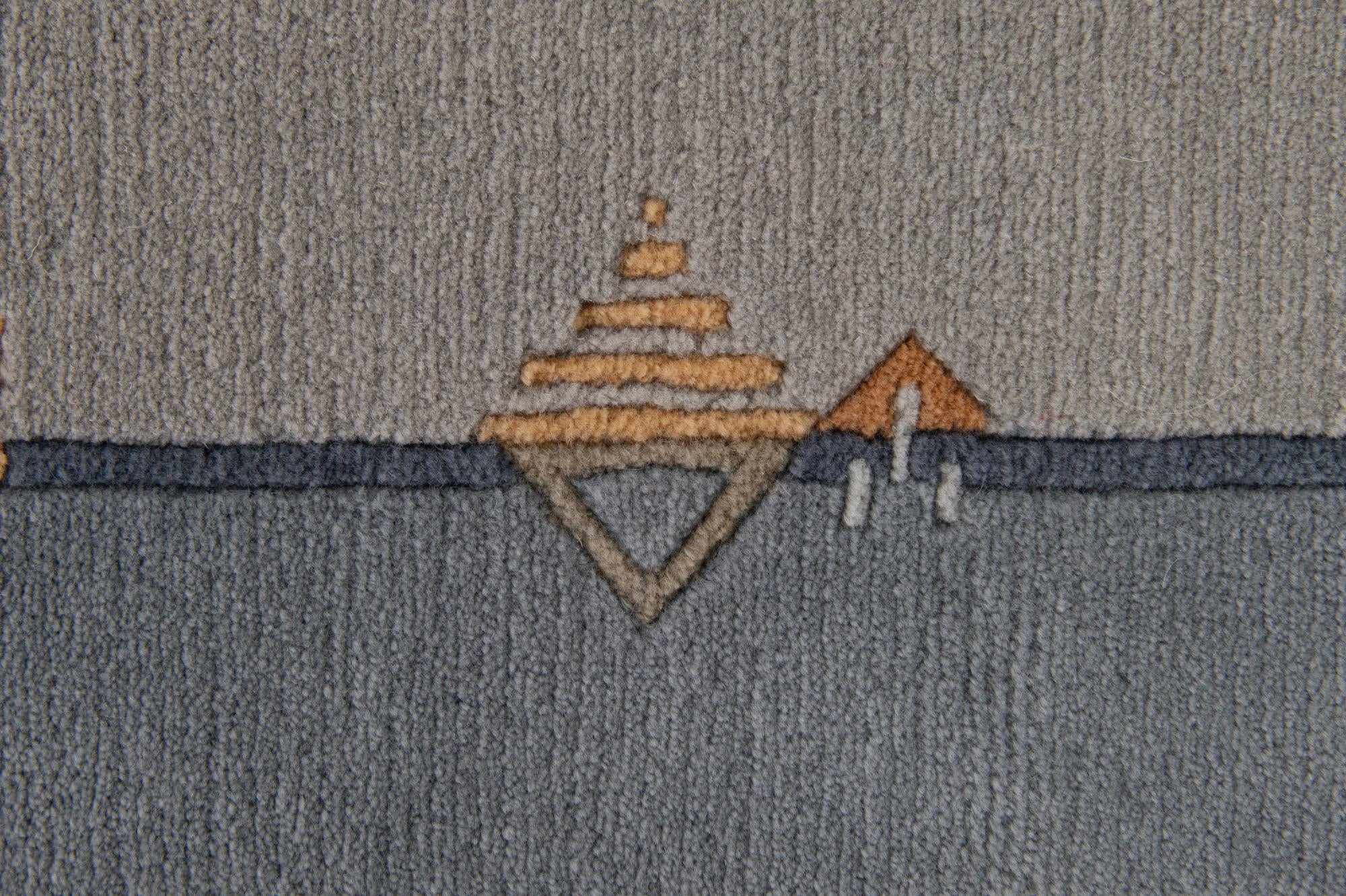 4' 9 x 6' 7 Hand Knotted Nepal Wool Rug