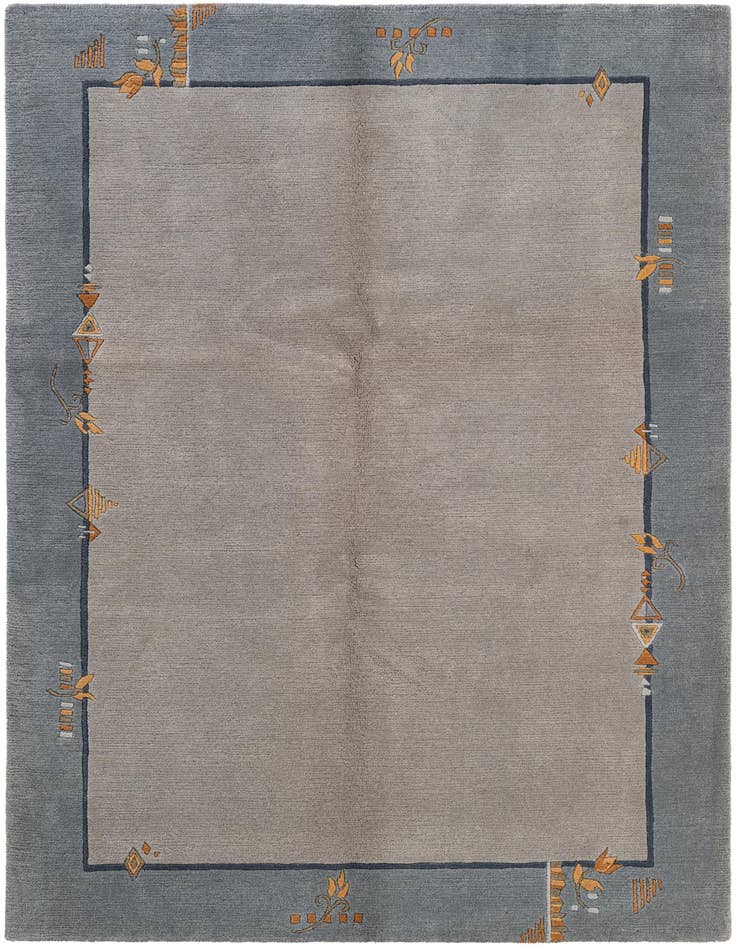 Detail image of 4' 9 x 6' 7 Hand Knotted Nepal Wool Rug