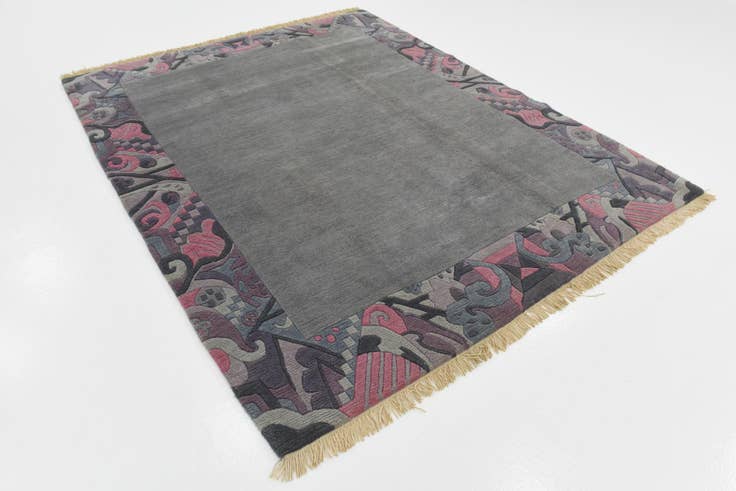 Detail image of 6' 8 x 8' 4 Hand Knotted Nepal Wool Rug