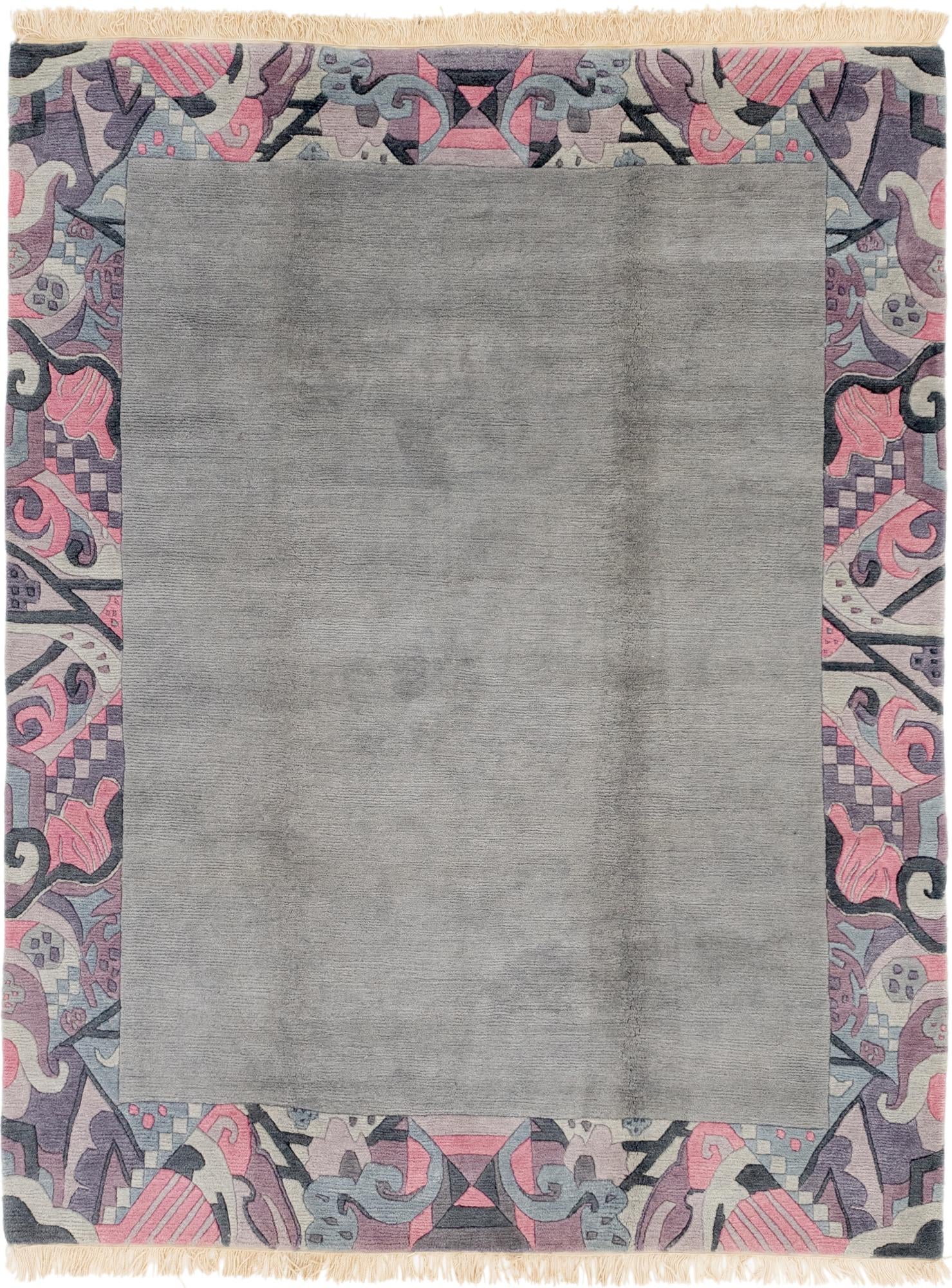 6' 8 x 8' 4 Hand Knotted Nepal Wool Rug