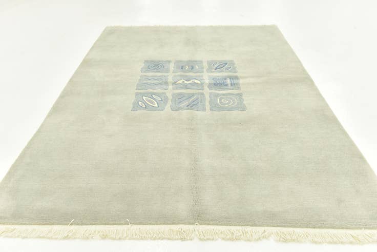 Detail image of 5' 7 x 7' 7 Hand Knotted Nepal Wool Rug