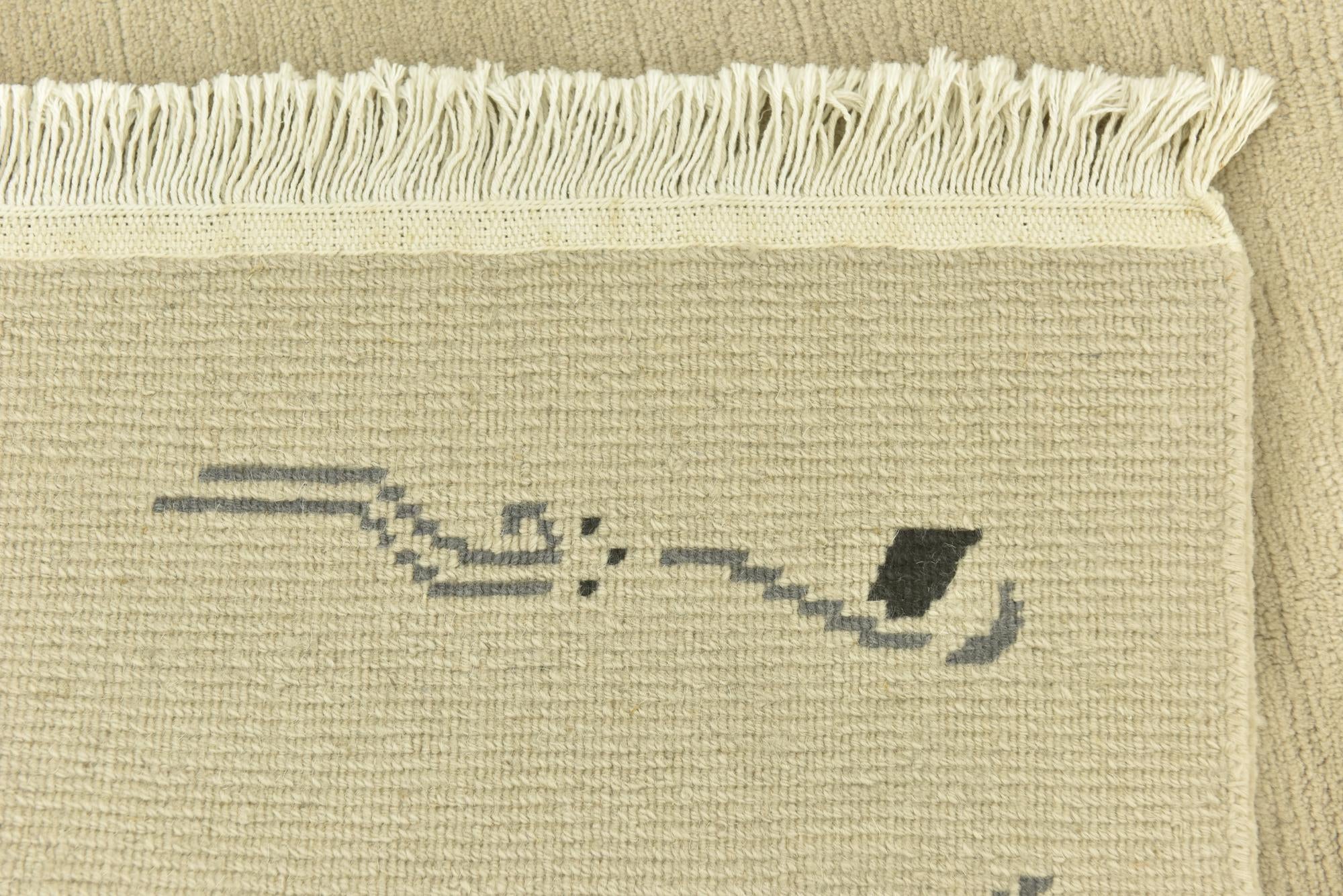 4' 8 x 6' 10 Hand Knotted Nepal Wool Rug