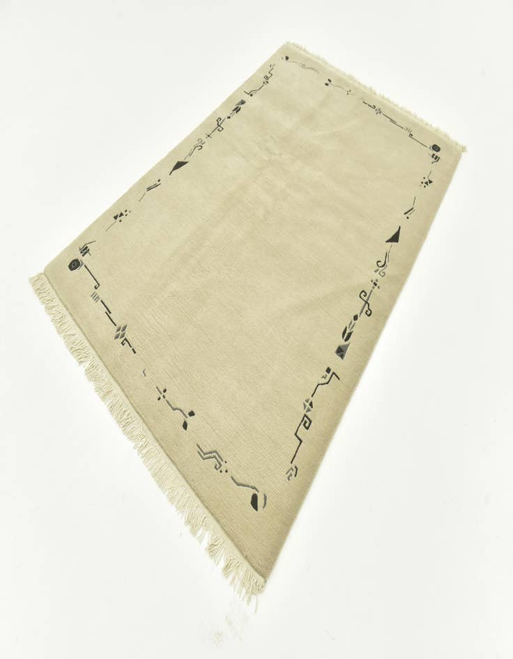 Detail image of 4' 8 x 6' 10 Hand Knotted Nepal Wool Rug
