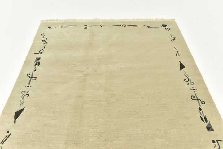 4' 8 x 6' 10 Hand Knotted Nepal Wool Rug