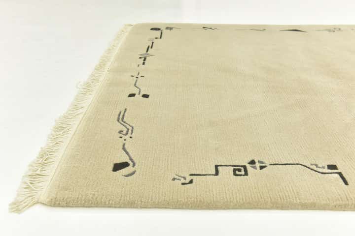 4' 8 x 6' 10 Hand Knotted Nepal Wool Rug