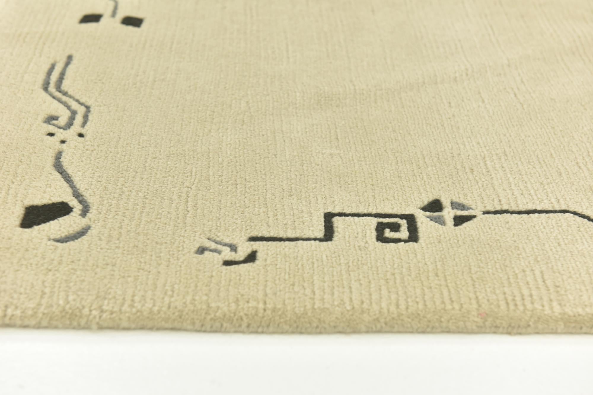 4' 8 x 6' 10 Hand Knotted Nepal Wool Rug