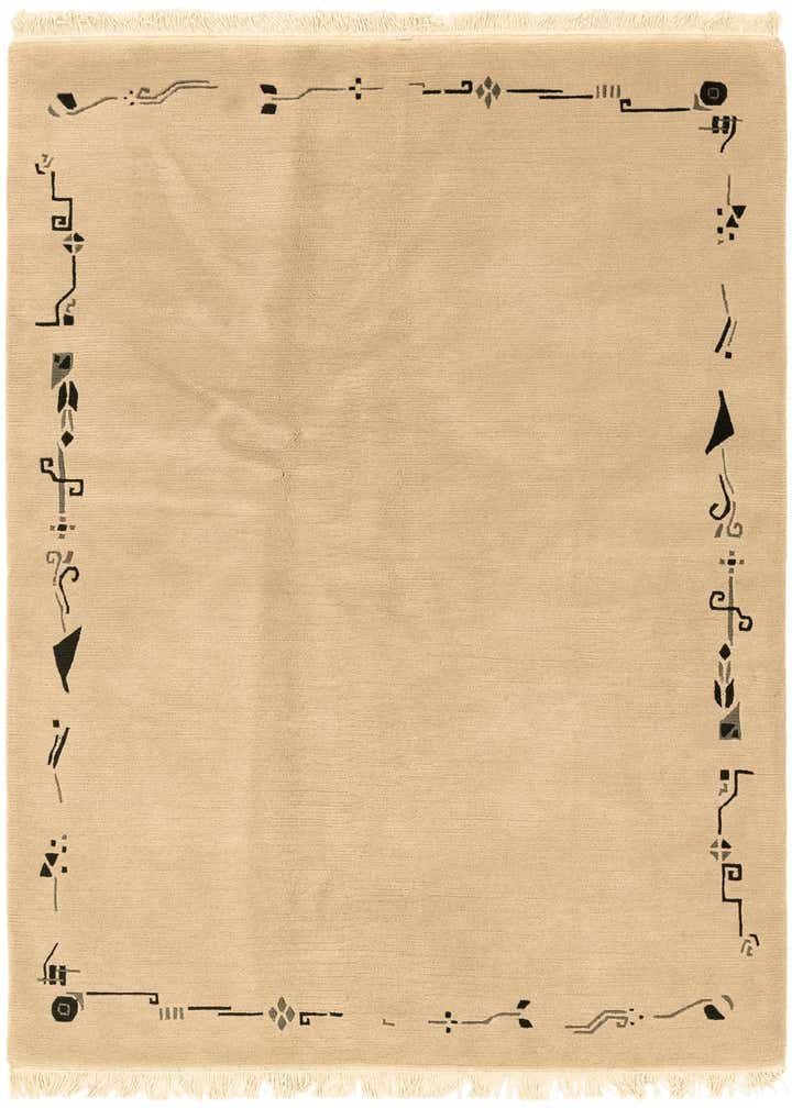 4' 8 x 6' 10 Hand Knotted Nepal Wool Rug