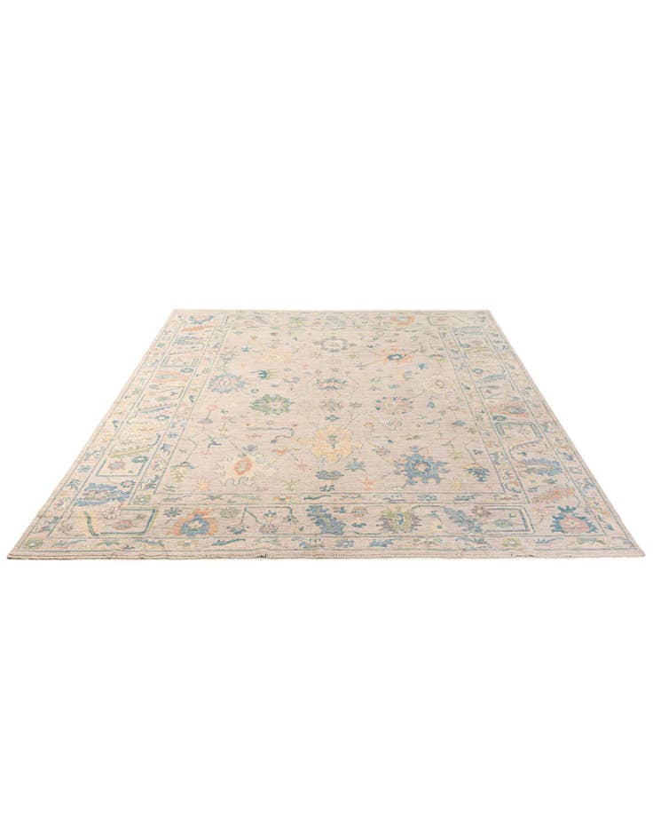 Detail image of 9' 2 x 11' 11 Hand Knotted Oushak Wool Rug
