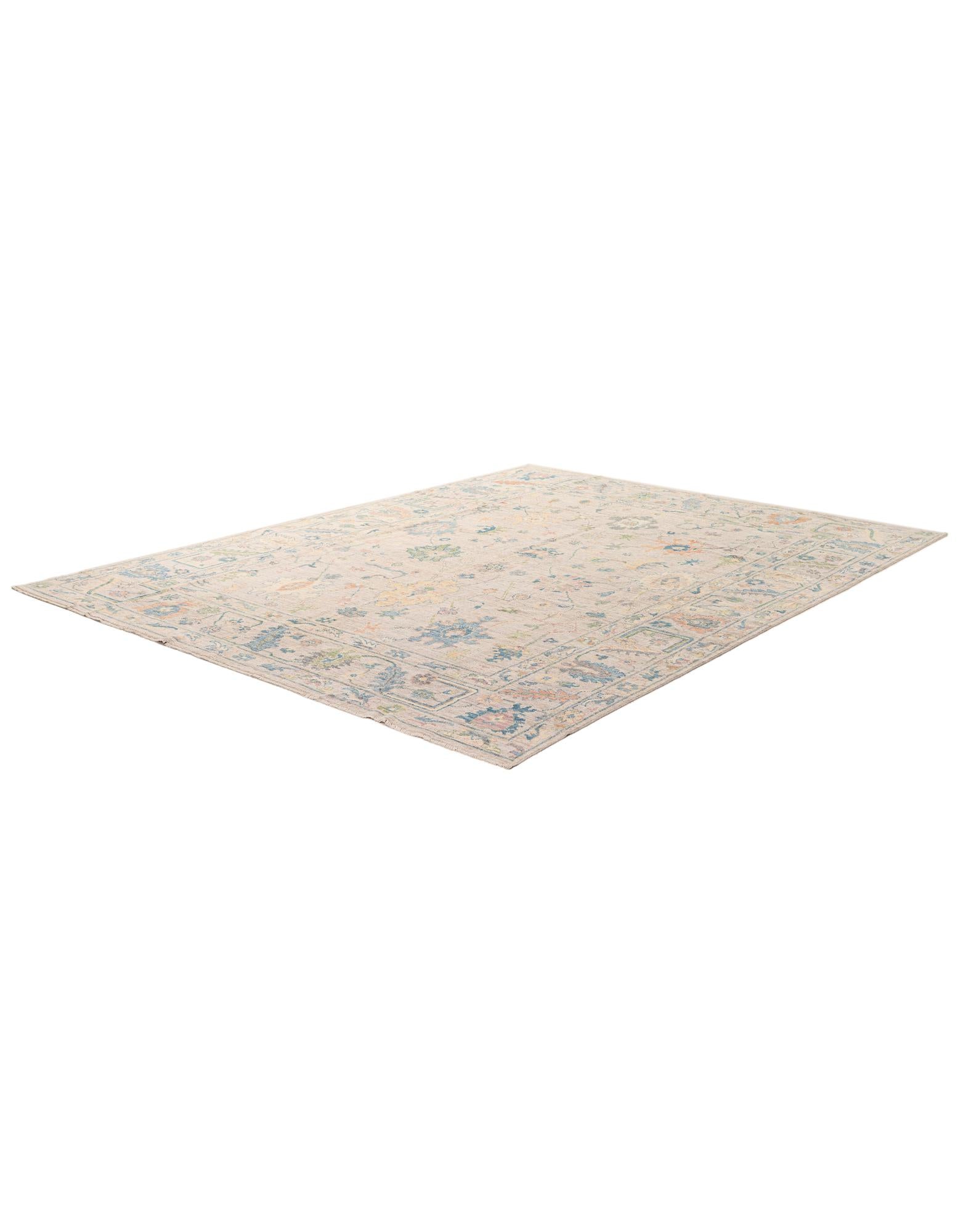 9' 2 x 11' 11 Hand Knotted Oushak Wool Rug