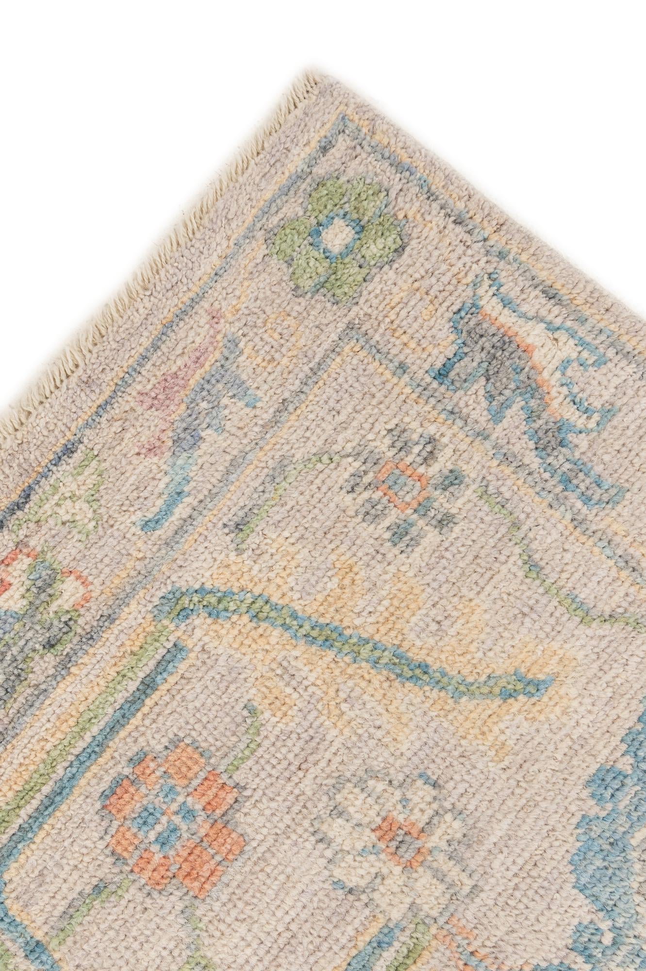 9' 2 x 11' 11 Hand Knotted Oushak Wool Rug