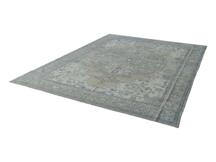 9' 1 x 11' 10 Hand Knotted Oushak Wool Rug