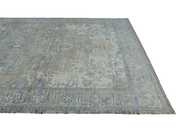 Detail image of 9' 1 x 11' 10 Hand Knotted Oushak Wool Rug