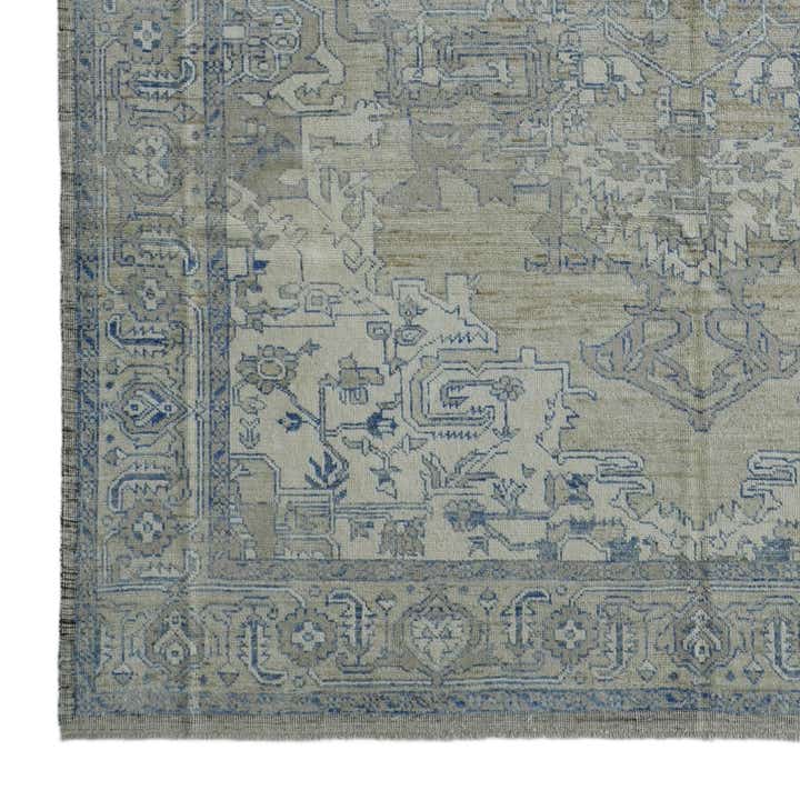 9' 1 x 11' 10 Hand Knotted Oushak Wool Rug