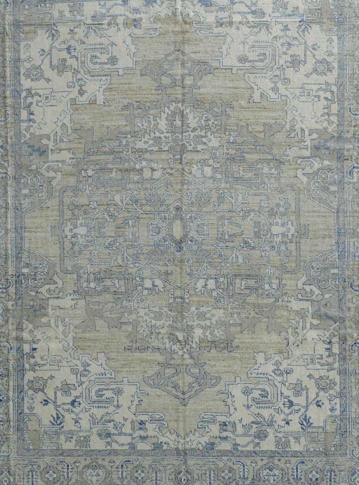 9' 1 x 11' 10 Hand Knotted Oushak Wool Rug