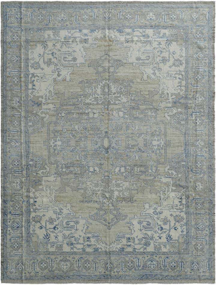 9' 1 x 11' 10 Hand Knotted Oushak Wool Rug