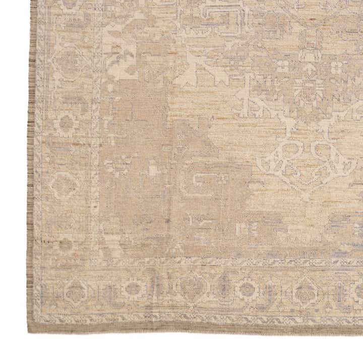 9' x 12' 4 Hand Knotted Oushak Wool Rug