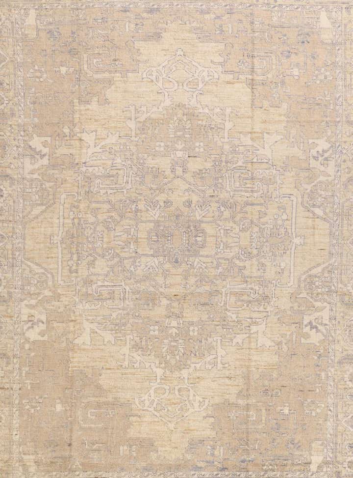 9' x 12' 4 Hand Knotted Oushak Wool Rug