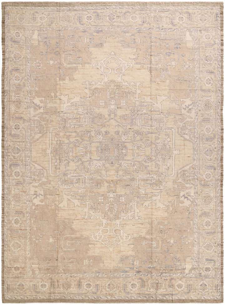 9' x 12' 4 Hand Knotted Oushak Wool Rug