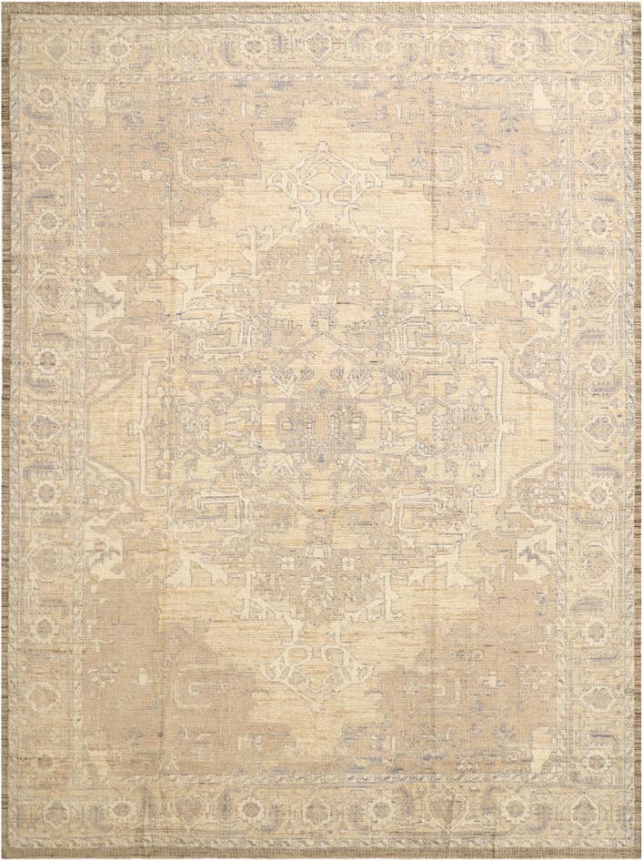 Detail image of 9' x 12' 4 Hand Knotted Oushak Wool Rug