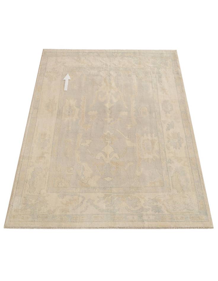 Detail image of 5' 3 x 6' 8  Hand Knotted Oushak Wool Rug